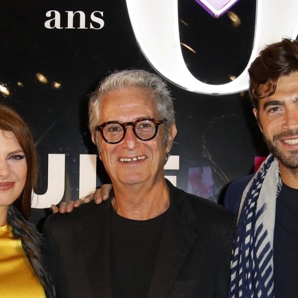 Exclusif - Elodie Frégé avec son compagnon Gian Marco Tavani et Serge Cajfinger - Soirée du 30ème anniversaire de la maison Paule Ka à Paris le 30 septembre 2018. © Marc Ausset-Lacroix/Bestimage