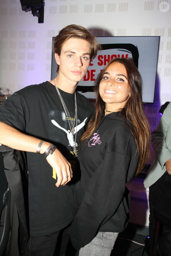 Exclusif - Félix Pacaut et son amie Danaë - Emission "Le Show de Luxe" sur la Radio Voltage à Paris le 29 septembre 2018. © Philippe Baldini/Bestimage