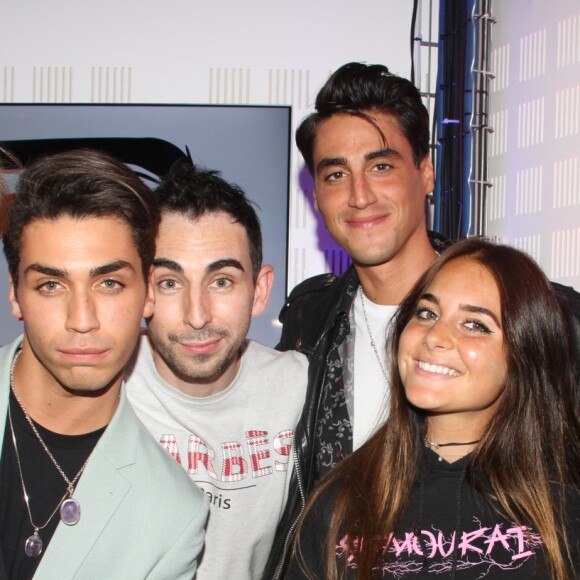 Exclusif - Félix Pacaut et son amie Danaë, Jordan De Luxe , Samuel Bensoussan, guest, Raphaël Le Friant (fils de bob Sinclar) - Emission "Le Show de Luxe" sur la Radio Voltage à Paris le 29 septembre 2018. © Philippe Baldini/Bestimage