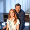 Semi-exclusif - Maëva Coucke (Miss France 2018) et Bernard Montiel - Enregistrement de l'émission "Animaux Stars" à Paris le 21 juin 2018. L'émission sera diffusée le 6 octobre 2018. © Coadic Guirec/Bestimage