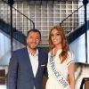 Semi-exclusif - Bernard Montiel et Maëva Coucke (Miss France 2018) - Enregistrement de l'émission "Animaux Stars" à Paris le 21 juin 2018. L'émission sera diffusée le 6 octobre 2018. © Coadic Guirec/Bestimage