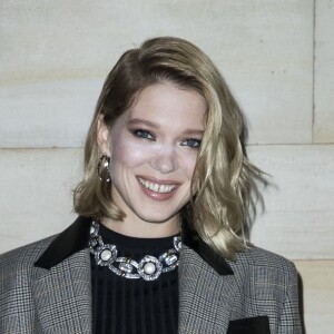 Léa Seydoux - Défilé de mode prêt-à-porter printemps-été 2019 "Louis Vuitton" à la Cour Carrée du Louvre. Paris, le 2 octobre 2018 © Olivier Borde / Bestimage