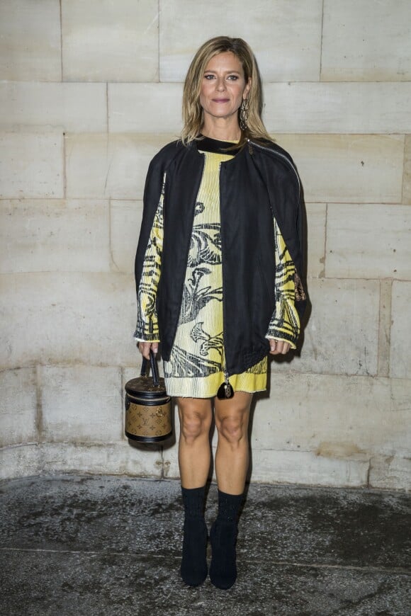Marina Foïs - Défilé de mode prêt-à-porter printemps-été 2019 "Louis Vuitton" à la Cour Carrée du Louvre. Paris, le 2 octobre 2018 © Olivier Borde / Bestimage