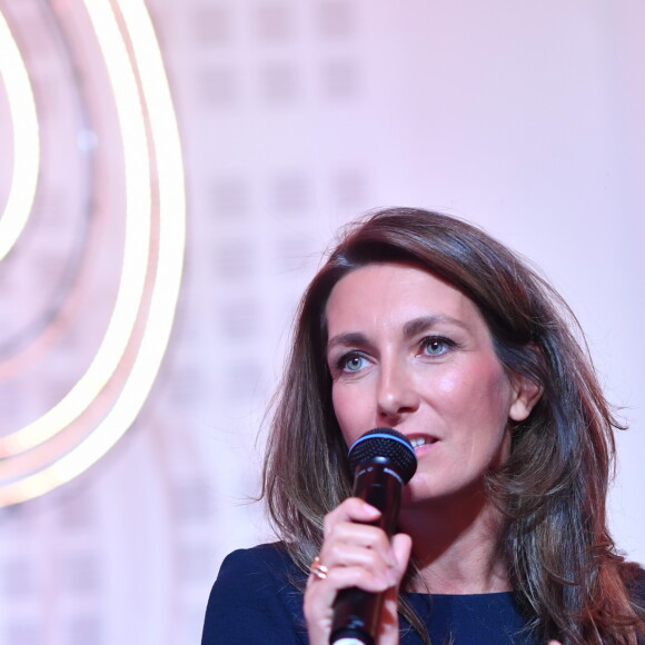 Exclusif - Anne-Claire Coudray (Maîtresse de cérémonie) - Dîner de la Fondation ARC au Pavillon Cambon à Paris, le 1er octobre 2018.© Rachid Bellak/Bestimage