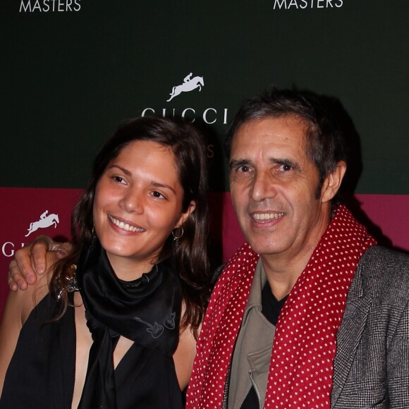 Julien Clerc et Vanille à Paris, le 4 décembre 2011 au Gucci Masters.