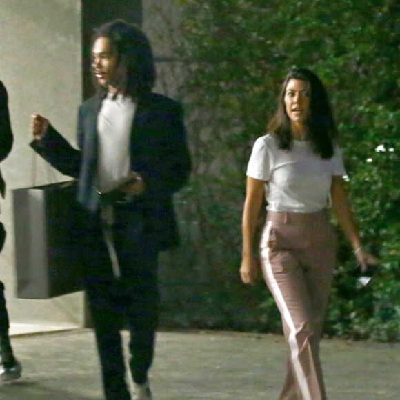 Exclusif - Kourtney Kardashian et Luka Sabbat quittent le magasin Rick Owens à Hollywood le 3 octobre 2018.