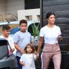 Exclusif - Kourtney Kardashian et ses enfants Mason et Penelope à Los Angeles le 3 octobre 2018.
