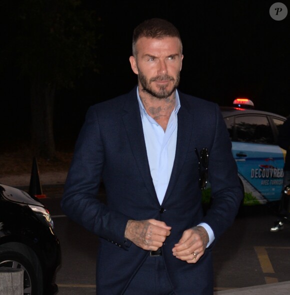 David Beckham est allé diner à une soirée Louis Vuitton à Paris, le 1er octobre 2018