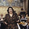 Archives - En Espagne, à Barcelone, rendez-vous avec Montserrat Caballé à l'occasion de l'enregistrement de l'émission "Le Grand Echiquier". Juin 1988 © Michel Ristroph via Bestimage