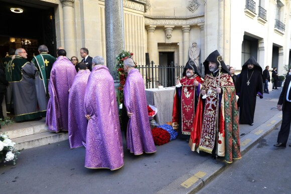 Exclusif - Obsèques de Charles Aznavour en la cathédrale arménienne Saint-Jean-Baptiste de Paris. Le 6 octobre 2018 © Jacovides-Moreau / Bestimage