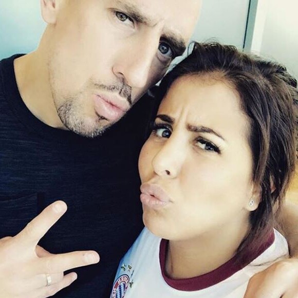 Franck Ribéry pose avec sa femme Wahiba sur Instagram le 22 juin 2017.