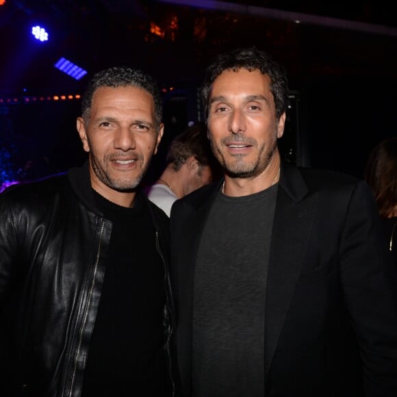 Semi-Exclusif - Roschdy Zem et Vincent Elbaz à l'after-party du film "Le Jeu" à la discothèque L'Arc à Paris, France, le 9 octobre 2018. Un événement organisé FIve Eyes production. © Rachid Bellak/Bestimage