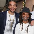 Yannick Noah et son fils Joakim Noah à Paris le 1er juin 2010.