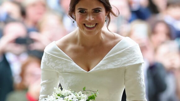 Mariage de la princesse Eugenie : La mariée radieuse en robe Peter Pilotto