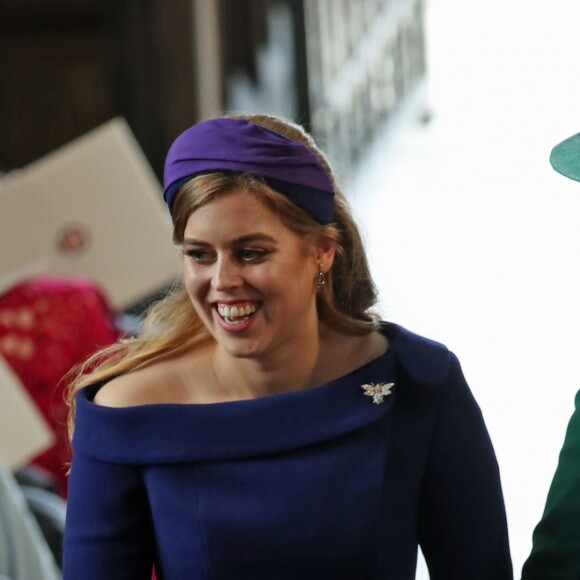 Sarah Ferguson, duchesse d'York et la princesse Beatrice d'York - Cérémonie de mariage de la princesse Eugenie d'York et Jack Brooksbank en la chapelle Saint-George au château de Windsor, Royaume Uni le 12 octobre 2018.