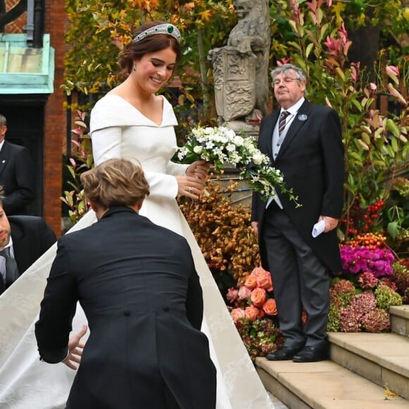 Cérémonie de mariage de la princesse Eugenie d'York et Jack Brooksbank en la chapelle Saint-George au château de Windsor, Royaume Uni le 12 octobre 2018.