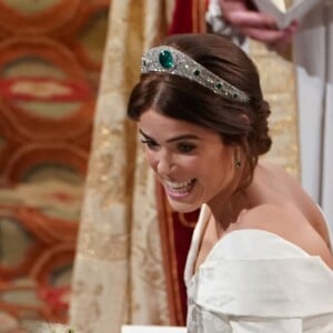 Cérémonie de mariage de la princesse Eugenie d'York et Jack Brooksbank en la chapelle Saint-George au château de Windsor, Royaume Uni le 12 octobre 2018.