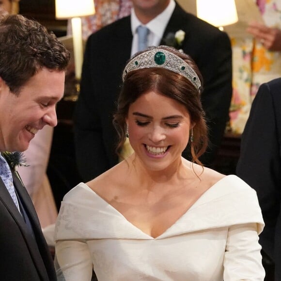 Cérémonie de mariage de la princesse Eugenie d'York et Jack Brooksbank en la chapelle Saint-George au château de Windsor, Royaume Uni le 12 octobre 2018.