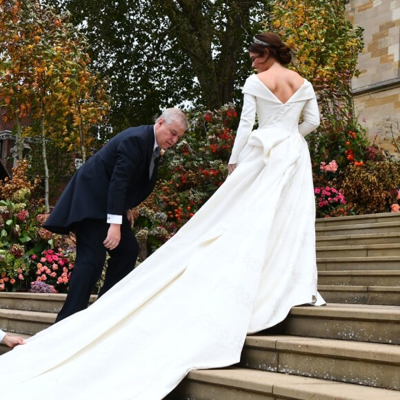 Cérémonie de mariage de la princesse Eugenie d'York et Jack Brooksbank en la chapelle Saint-George au château de Windsor, Royaume Uni le 12 octobre 2018.