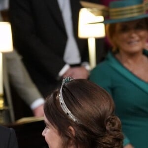 Cérémonie de mariage de la princesse Eugenie d'York et Jack Brooksbank en la chapelle Saint-George au château de Windsor, Royaume Uni le 12 octobre 2018.