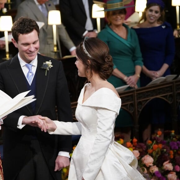 Cérémonie de mariage de la princesse Eugenie d'York et Jack Brooksbank en la chapelle Saint-George au château de Windsor, Royaume Uni le 12 octobre 2018.