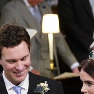 Cérémonie de mariage de la princesse Eugenie d'York et Jack Brooksbank en la chapelle Saint-George au château de Windsor, Royaume Uni le 12 octobre 2018.