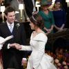 Cérémonie de mariage de la princesse Eugenie d'York et Jack Brooksbank en la chapelle Saint-George au château de Windsor, Royaume Uni le 12 octobre 2018.