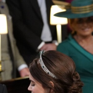 Cérémonie de mariage de la princesse Eugenie d'York et Jack Brooksbank en la chapelle Saint-George au château de Windsor, Royaume Uni le 12 octobre 2018.