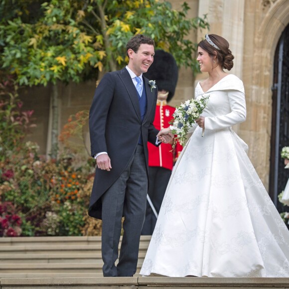 Cérémonie de mariage de la princesse Eugenie d'York et Jack Brooksbank en la chapelle Saint-George au château de Windsor, Royaume Uni le 12 octobre 2018.