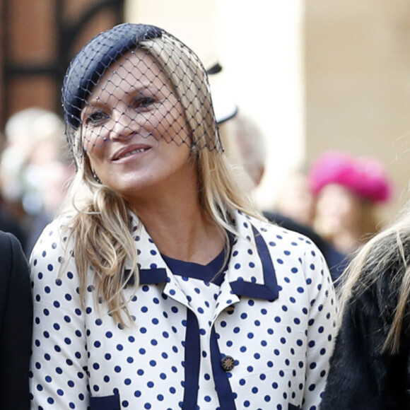 Kate Moss et sa fille Lila Grace Moss Hack - Cérémonie de mariage de la princesse Eugenie d'York et Jack Brooksbank en la chapelle Saint-George au château de Windsor le 12 octobre 2018.