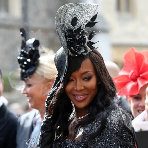 Naomi Campbell - Sorties après la cérémonie de mariage de la princesse Eugenie d'York et Jack Brooksbank en la chapelle Saint-George au château de Windsor, Royaume Uni, le 12 octobre 2018.