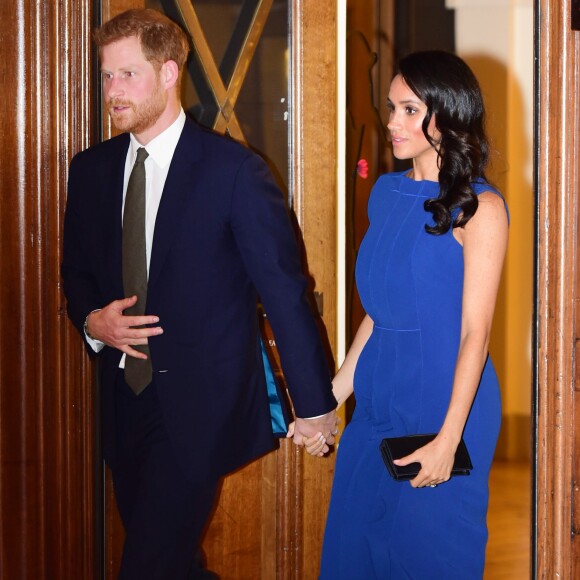 Le prince Harry et Meghan Markle (robe Jason Wu), duc et duchesse de Sussex, à leur arrivée pour le gala de charité The Royal Armouries' 100 Days to Peace au Central Hall Westminster à Londres le 6 septembre 2018, une soirée musicale commémorant le centenaire des cent derniers jours de la Première Guerre mondiale.