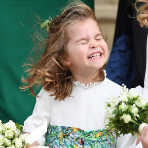 Theodora Williams, la fille de Robbie Williams - Sorties après la cérémonie de mariage de la princesse Eugenie d'York et Jack Brooksbank en la chapelle Saint-George au château de Windsor le 12 octobre 2018.