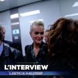 Laeticia Hallyday face à Anne-Claire Coudray dans le journal télévisé de TF1, vendredi 19 octobre 2018.
