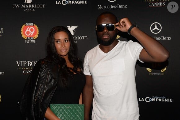 Maître Gims et sa femme DemDem - People au VIP ROOM à Cannes le 14 mai 2016 lors du 69 ème Festival International du Film de Cannes le 14 mai 2016.