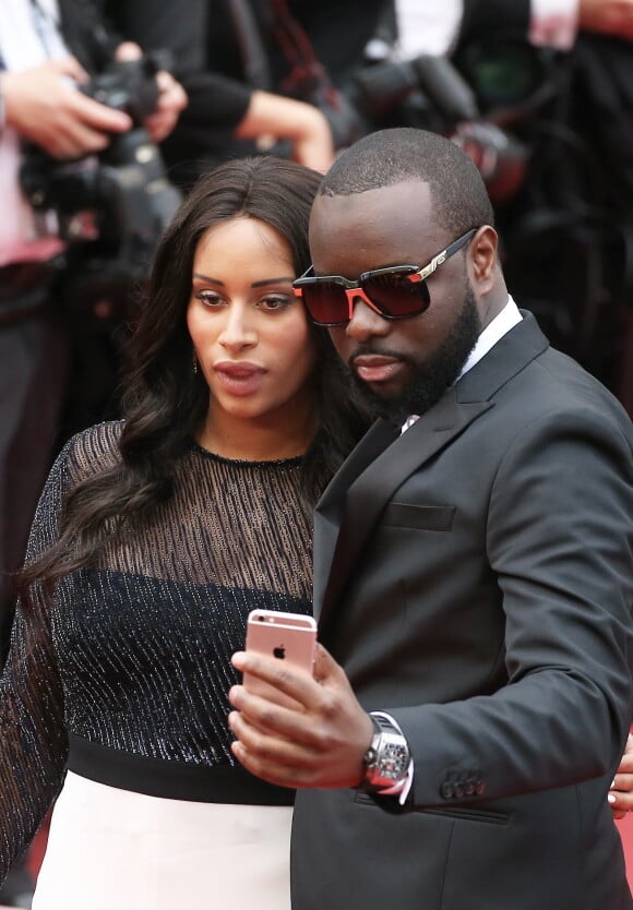 Maître Gims et sa femme DemDem - Montée des marches du film "The BFG" ("Le BGG Le Bon Gros Géant") lors du 69ème Festival International du Film de Cannes. Le 14 mai 2016.