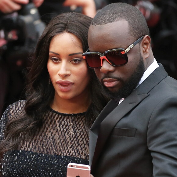 Maître Gims et sa femme DemDem - Montée des marches du film "The BFG" ("Le BGG Le Bon Gros Géant") lors du 69ème Festival International du Film de Cannes. Le 14 mai 2016.