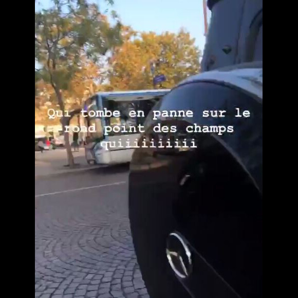Demdem, la femme de Maître Gims, tombe en panne en plein Paris le 19 octobre 2018.