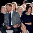Le prince Harry, duc de Sussex, et Meghan Markle, duchesse de Sussex, enceinte, assistent à la cérémonie d'ouverture des "Invictus Games 2018" à Sydney, le 20 octobre 2018.