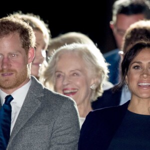 Le prince Harry, duc de Sussex, et Meghan Markle, duchesse de Sussex, enceinte, assistent à la cérémonie d'ouverture des "Invictus Games 2018" à Sydney, le 20 octobre 2018.