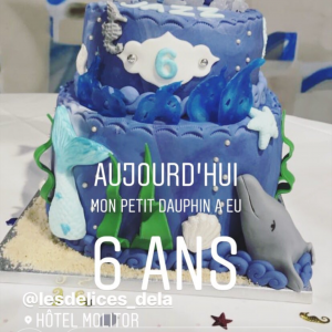 Valérie Bègue dévoile le gâteau d'anniversaire de sa fille Jazz pour ses 6 ans le 20 octobre 2018.