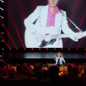 Exclusif - Daphné Bürki - Enregistrement de l'émission "Johnny Hallyday, vos plus grands souvenirs" au Palais des Sports à Paris, le 17 octobre 2018. Diffusion le 23 octobre à 21h10 sur France 2. © Cyril Moreau / Bestimage