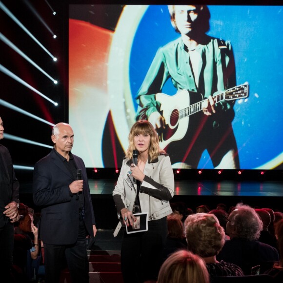 Exclusif - Daphné Bürki, Jimmy et Alize (Gardes du corps de Johnny) - Enregistrement de l'émission "Johnny Hallyday, vos plus grands souvenirs" au Palais des Sports à Paris, le 17 octobre 2018. Diffusion le 23 octobre à 21h10 sur France 2. © Cyril Moreau / Bestimage