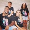 Jermon Bushrod pose avec sa femme Jess et leurs deux enfants. Instagram, le 7 juin 2018.