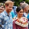 Le prince Harry, duc de Sussex et sa femme Meghan Markle, duchesse de Sussex (enceinte) visitent le campus de l'Université du Pacifique Sud ("University of the South Pacific") à Suva lors de leur voyage officiel aux îles Fidji, le 24 octobre 2018.