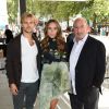 Sir Philip Green et ses enfants Chloe et Brandon - Arrivée des people au défilé Topshop lors de la fashion week à Londres, le 20 septembre 2015.