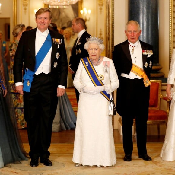 La reine Maxima et le roi Willem-Alexander des Pays-Bas ont été honorés par un dîner d'Etat organisé le 23 octobre 2018 par la reine Elizabeth II au palais de Buckingham à Londres dans le cadre de leur visite officielle.