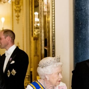 La reine Maxima et le roi Willem-Alexander des Pays-Bas ont été honorés par un dîner d'Etat organisé le 23 octobre 2018 par la reine Elizabeth II au palais de Buckingham à Londres dans le cadre de leur visite officielle.