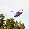 Exclusif - Image de l'hélicoptère utilisé par le prince William, duc de Cambridge, pour ses déplacements avec sa famille, le 9 juillet 2018 lors du baptême de son fils le prince Louis.