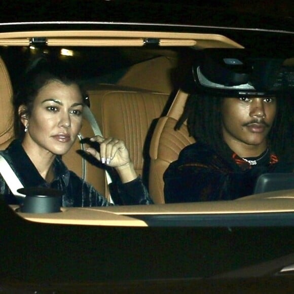 Kourtney Kardashian et son ex compagnon Luka Sabbat ont été aperçus à la sortie d'un club à Los Angeles, le 29 octobre 2018